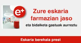 Zure eskaria farmazian jaso eta bidalketa gastuak aurreztu